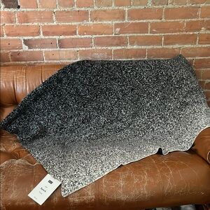 NWT EQ3 Black and White Speck Throw